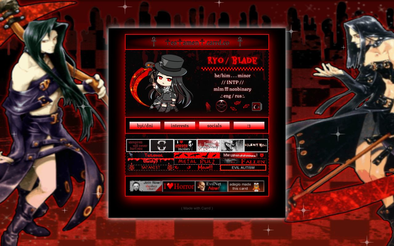 Carrd profile picture for @testament